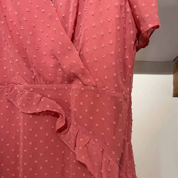 Rusty Rose Swiss Dot Ruffled Mini Dress - Picture 5 of 10